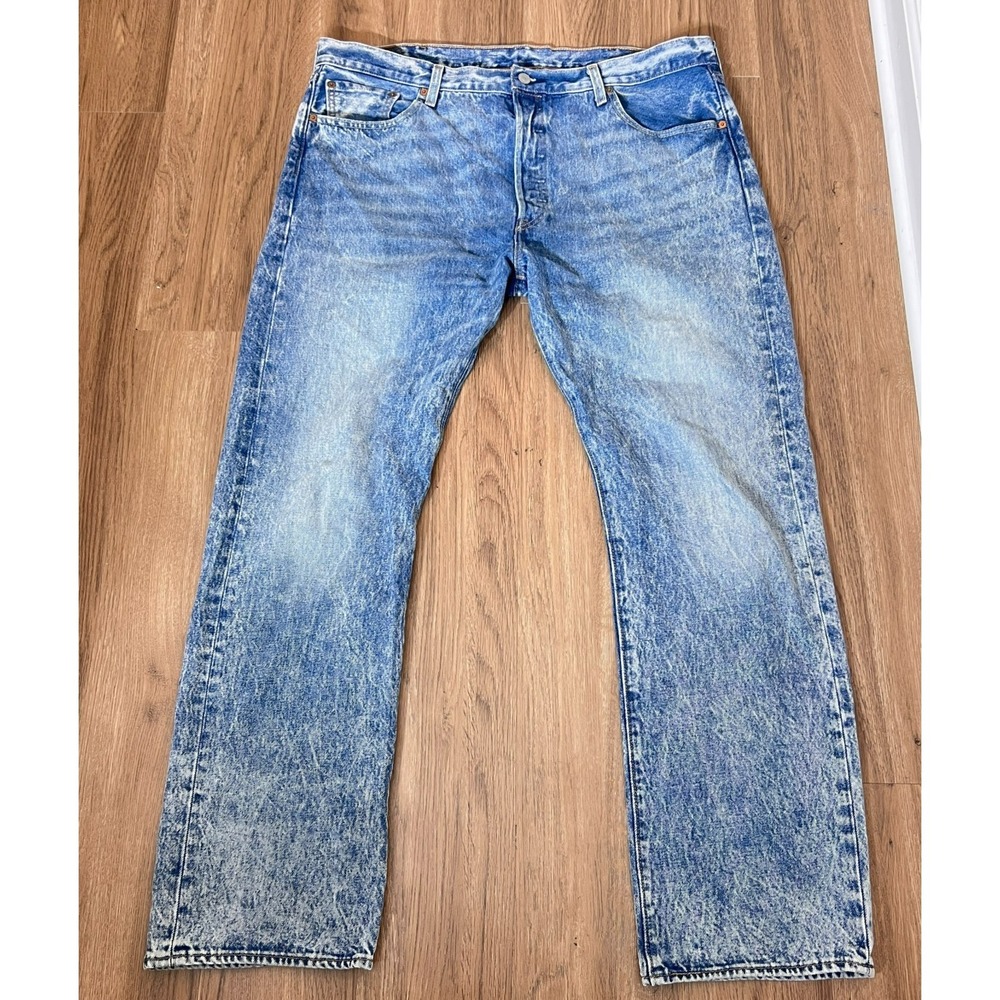 Levi's 501 Acid Wash Jeans Button‎ Fly Straight Leg 40x32 Denim Western Work